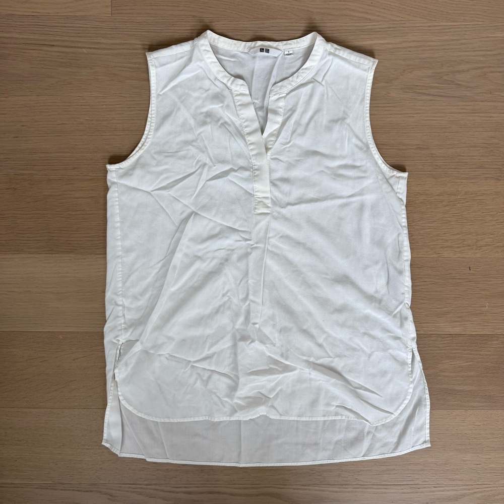 Uniqlo Women's White Sleeveless Top